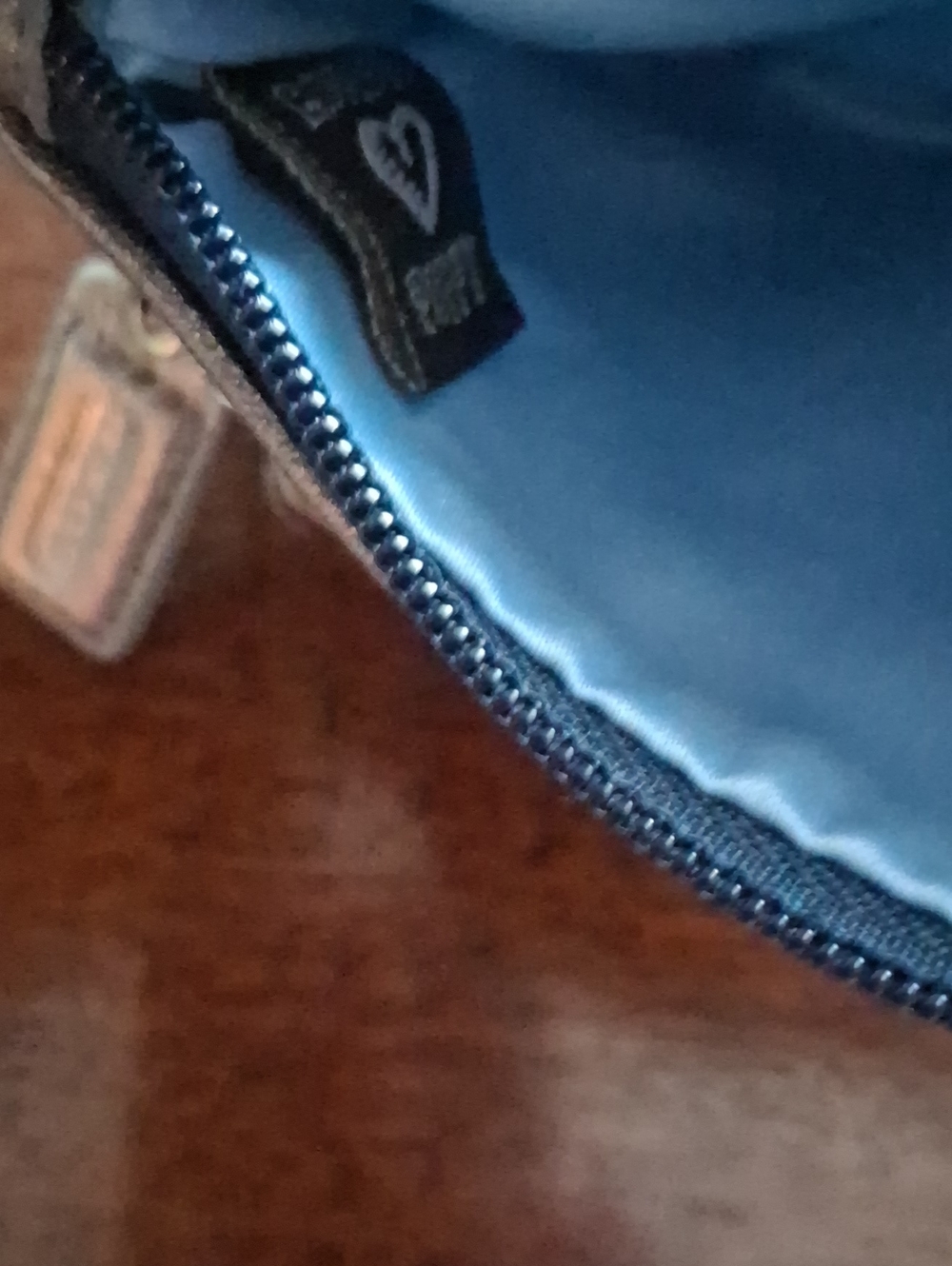 Coach Denim Poppy Logo Wristlet in Blue - Picture 4 of 4